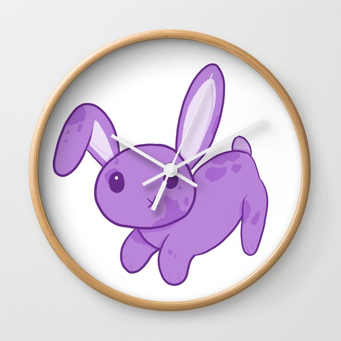 Purple Bunny Wall Clock
