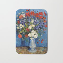 Vincent van Gogh - Vase with Cornflowers and Poppies Bath Mat