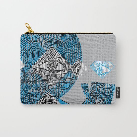 mesmerized by the light blue diamond Carry-All Pouch