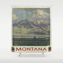 Vintage poster - Montana Shower Curtain