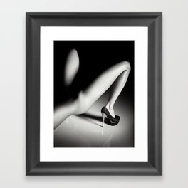 Sensual legs in high heels Framed Art Print