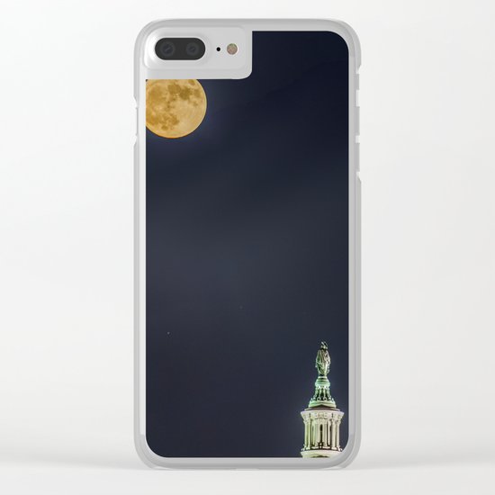 Lady Freedom Clear iPhone Case