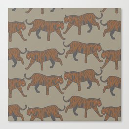 wild tigers pattern 1 Canvas Print