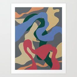 Color splat pattern Art Print