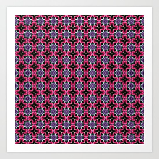 Yarn Pattern (floral) Art Print
