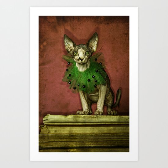 Green collar Art Print