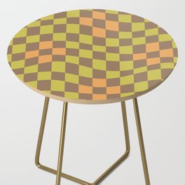Spot orange wavy checker Side Table