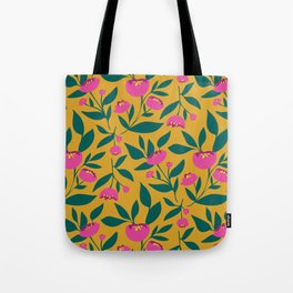 Bold and bright pink peony Tote Bag