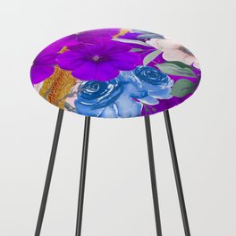Flower Collage Abstract  Counter Stool