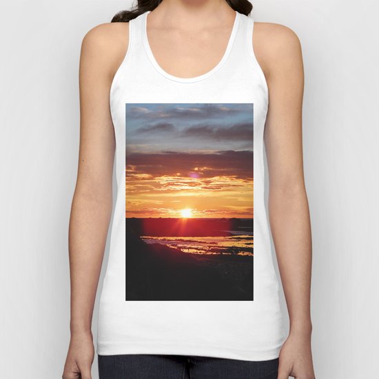 Ground Level Sunset Unisex Tank Top