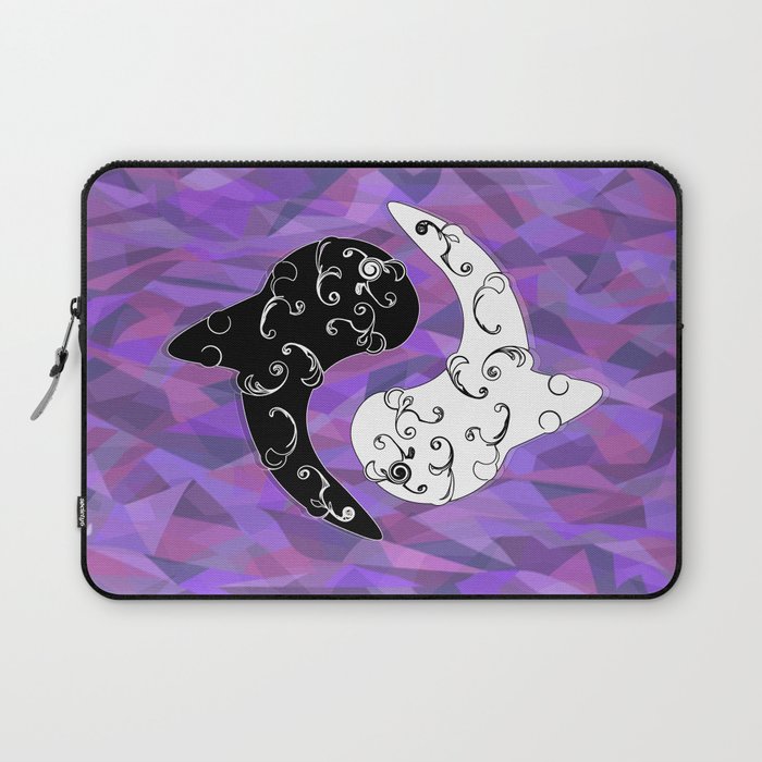 Ying Yang and the White Whale  Laptop Sleeve