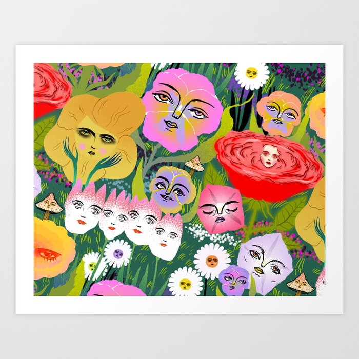 flower garden Art Print