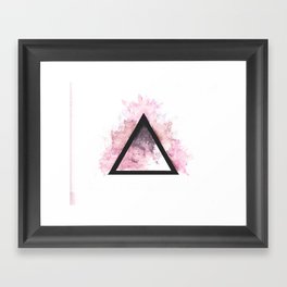 Abstract Triangle (Red) Framed Art Print