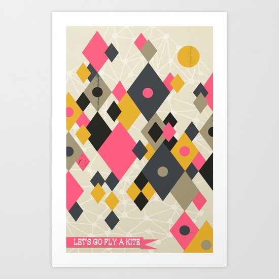 Flying Kites Art Print