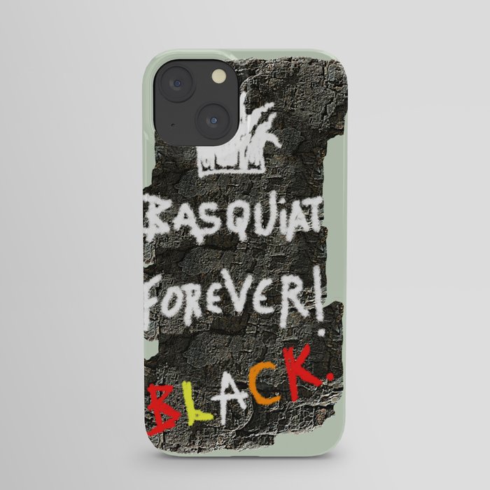 Basquiat forever. Black. Graphic Design.Hybrydus. iPhone Case