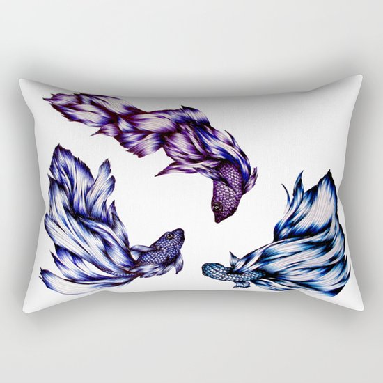 Three Swimming Rectangular Pillow
