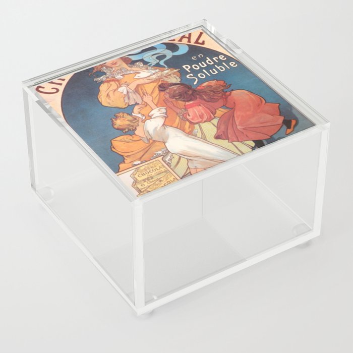 Mucha Chocolate Ideal Vintage Advertising High Resolution (Reproduction) Acrylic Box