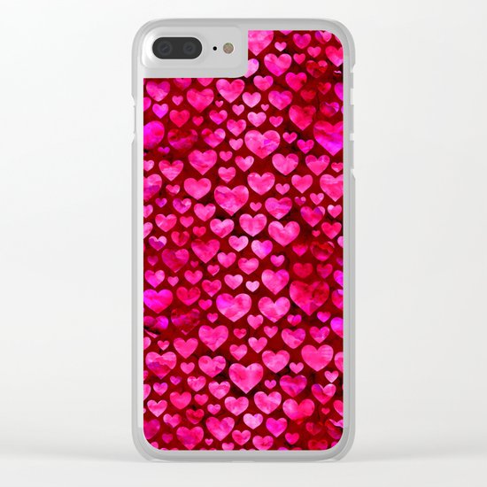 Heart Pattern 01 Clear iPhone Case