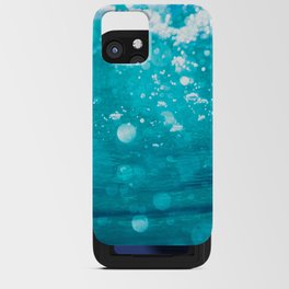 Underwater Bubbles with Sunlight in a Blue Ocean Pattern iPhone Card Case