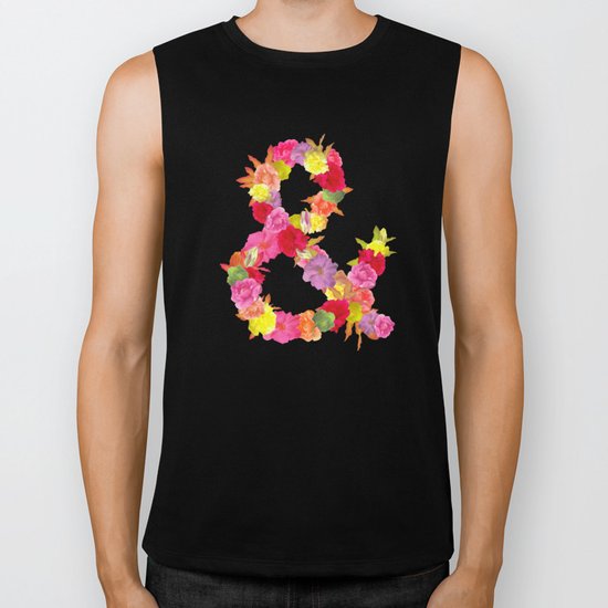 Flower Ampersand Biker Tank
