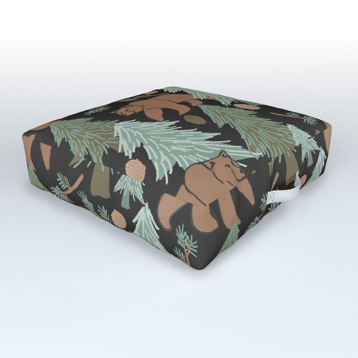 Pacific Northwest Bears Outdoor Floor Cushion