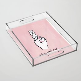 Fingers Crossed (extra good luck) Acrylic Tray