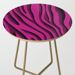 Pink Zebra 3D Modern Art Collection Side Table