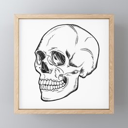 Skull Bone Head Framed Mini Art Print
