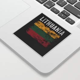 Lithuania Flag Vintage - Lithuanian Flag Sticker