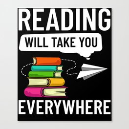 Reader Book Reading Bookworm Librarian Canvas Print