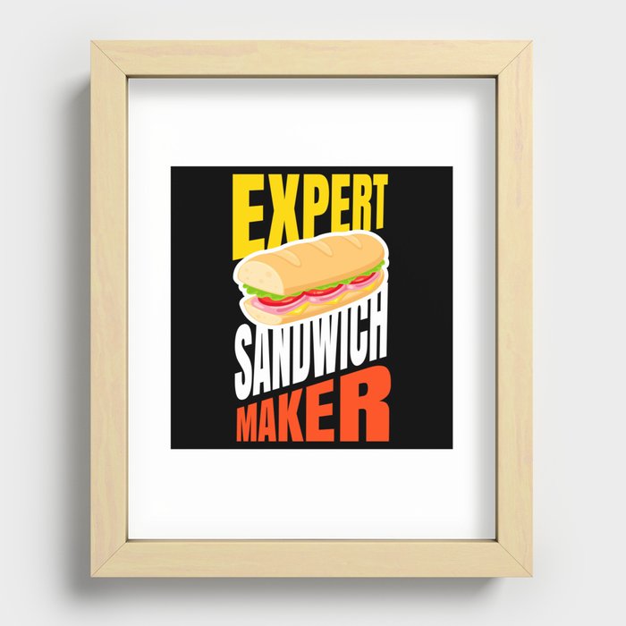 Expert Sandwich Maker Fast Food Recessed Framed Print
