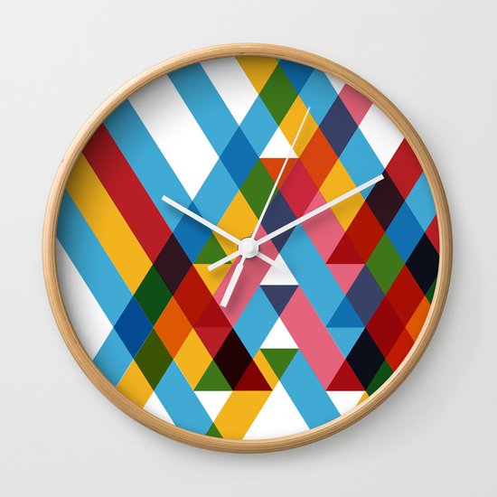 Ribbons Overlay ///www.pencilmeinstationery.com Wall Clock