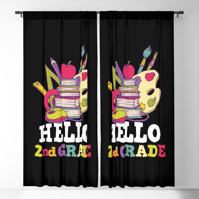 Hello 2nd Grade Back To School Blackout Curtain