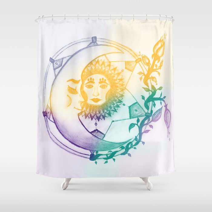 Sun Moon And Stars Shower Curtain By Ranyalsabti Society6