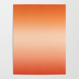 Warm Summer Gradient of Orange, Peach and Apricot Ombre Poster