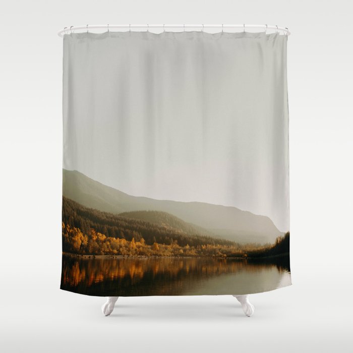 The Faded Forest on a River (Color) Shower Curtain