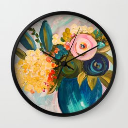 Bright Bouquet Wall Clock