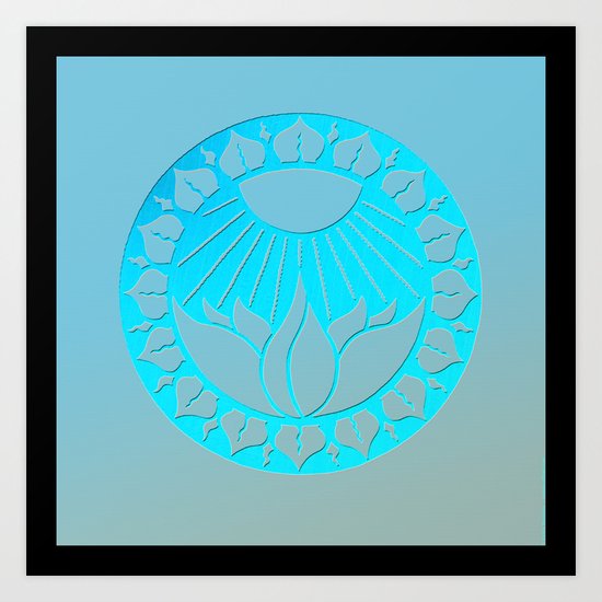 iliahni woodcut print Art Print