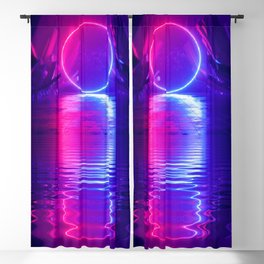 Reflections of a Neon Portal Blackout Curtain