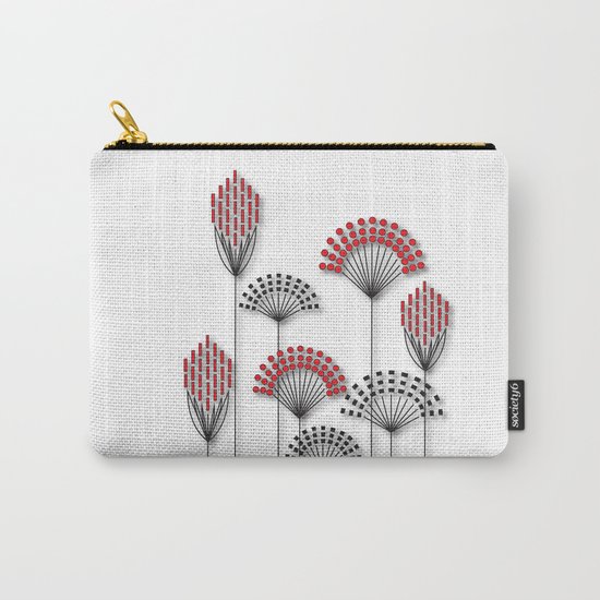 Square Flowers Carry-All Pouch