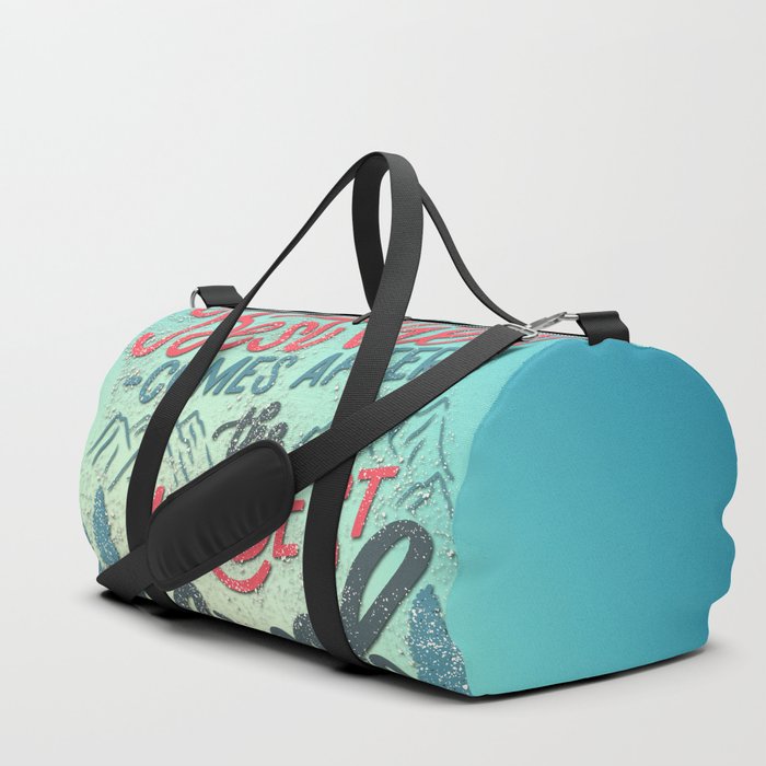 Typography quote Duffle Bag