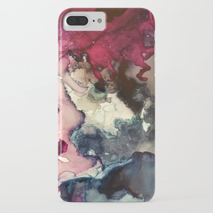 dark inks - alcohol ink painting iphone case