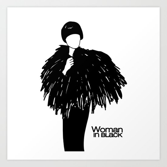 Woman in Black Art Print