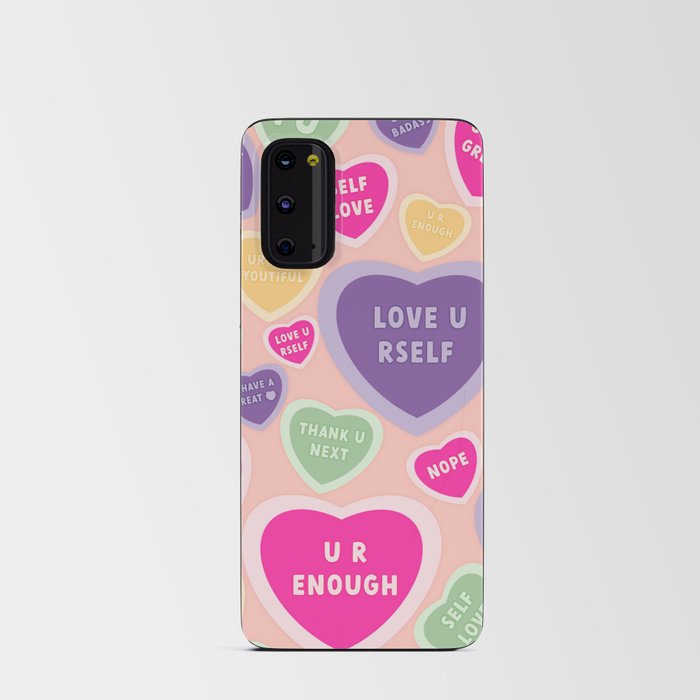 Self Love Conversation Hearts Android Card Case