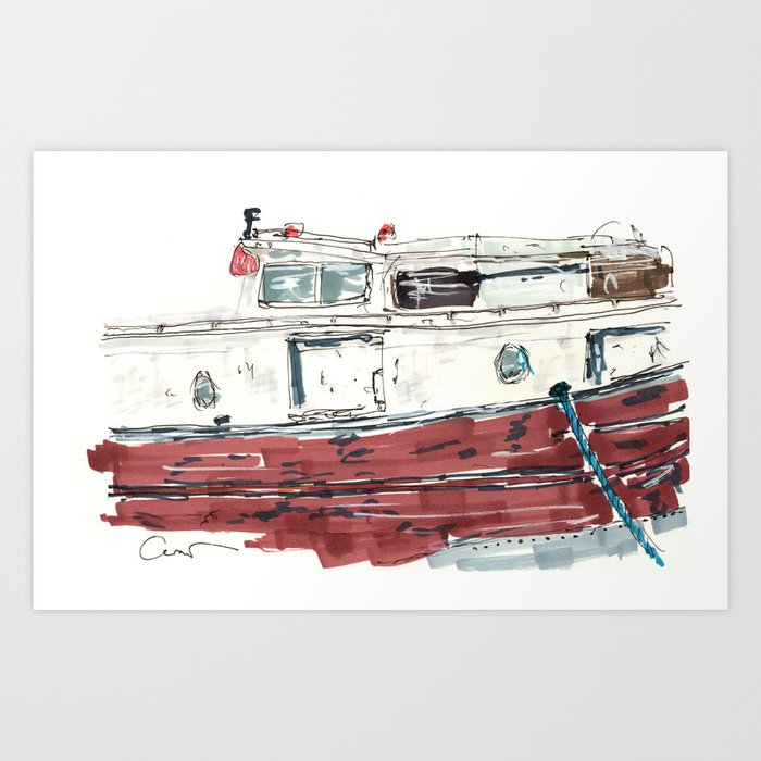 Lake Superor Fisher  Art Print