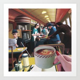 Blue Plate Special by Jeff Lee Johnson Art Print