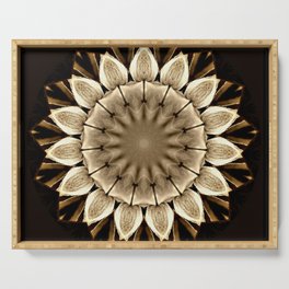 Abstract Sunflower Serving Tray