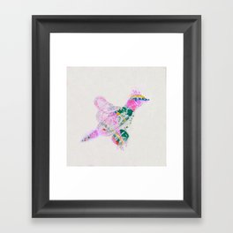 Bird on Unicycle Framed Art Print