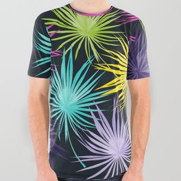 Dushi Fan Palm Bliss 80s #1 #tropical #decor #art #society6 All Over Graphic Tee