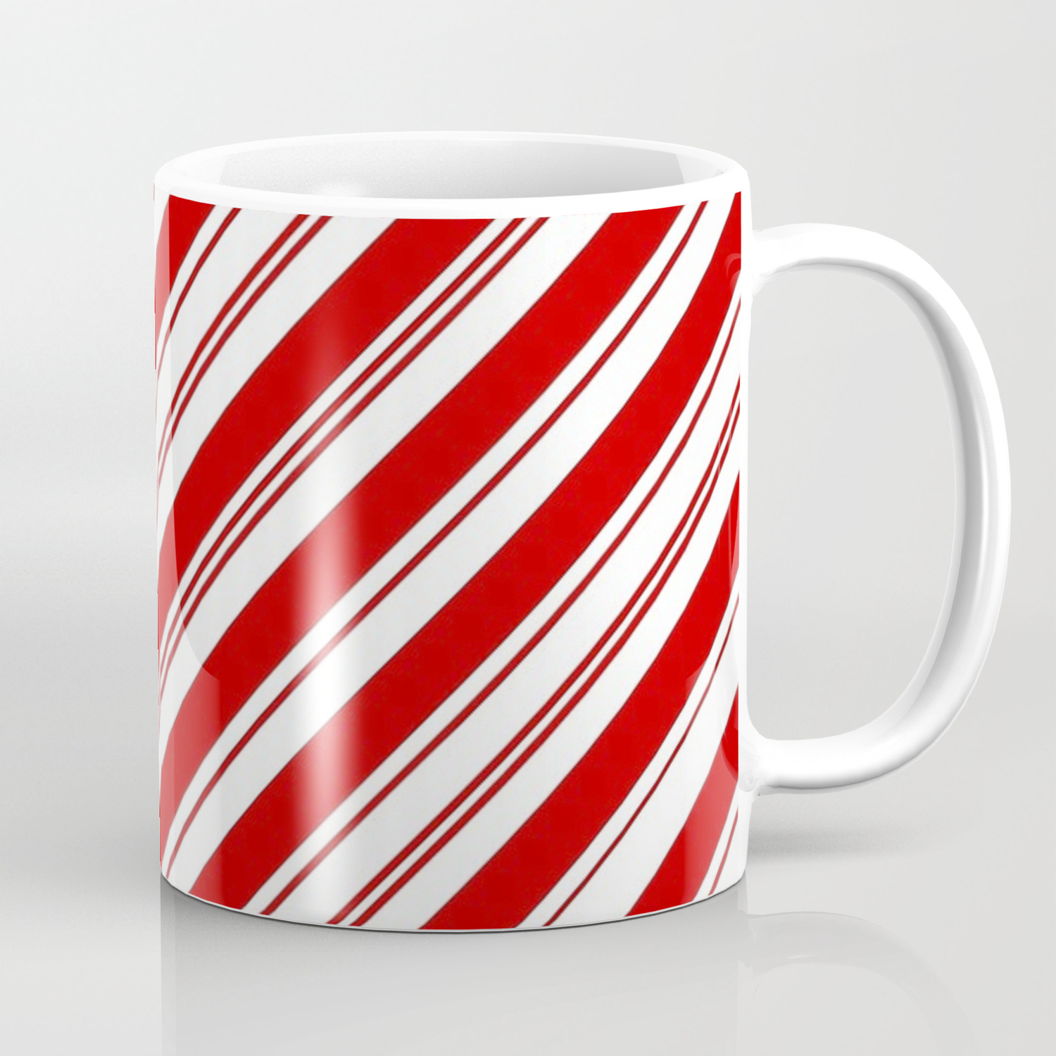 Winter Holiday Xmas Red White Striped Peppermint Candy Cane Coffee Mug By Chicelegantboutique Society6